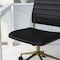 Martha Stewart Ivy Upholstered Office Chair in Black/Polished Brass CH-220921-1-BK-GLD-MS - alternate 8